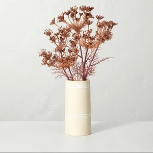 Hearth & Hand Magnolia Faux Queen Anne's Lace Ceramic Pot Arrangement 15in